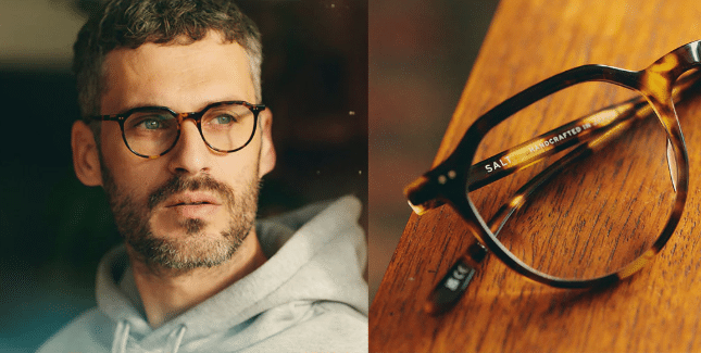 Man wearing SALT. eyewear