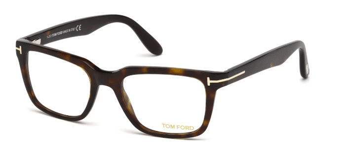 TOM FORD FT5304 Dark Havana eyeglasses with a squared acetate frame